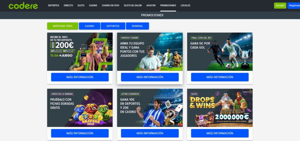 Promotional Code Codere